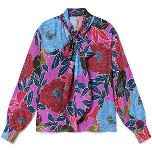 Lola Casademunt Blouse  lichtblauw / donkerblauw / lila / bordeaux