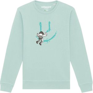 Watapparel Sweatshirt ' Graffiti Astronaut '  azuur / gemengde kleuren