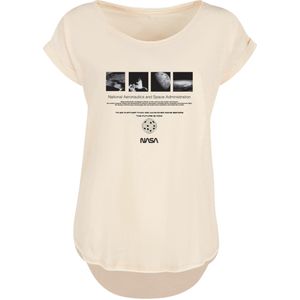 F4NT4STIC Shirt 'NASA Retro Photo Ad The Future Is Now'  sand / zwart