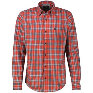 Lerros - Flanellen Overhemd - Scandinavian Red - Heren
