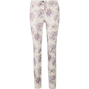 MADELEINE Broek  donkerlila / donkerrood / wolwit