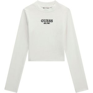 Rekbare geribde lange mouwen T-shirt voor meisjes Guess