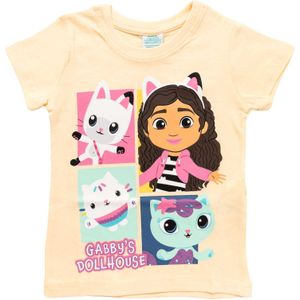 Gabby`s Dollhouse Shirt 'Gabby's Dollhouse'  geel / pink / zwart / wit