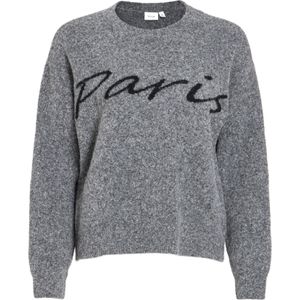 VILA Trui 'VILuna'  grijs / zwart