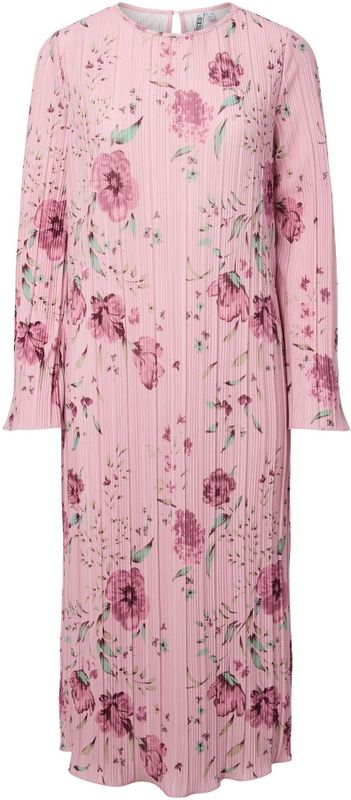 Pcamber - Plisse Maxi-jurk - Zomer - Midi-lengte - Lange Mouwen