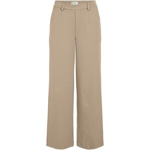 OBJECT - Wide Leg Pantalon - Regular Waist - Kleur - Materiaal