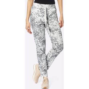 Harembroek - Lichtgrijs/Wit - Katoen - Steekzakken - Bindstrik