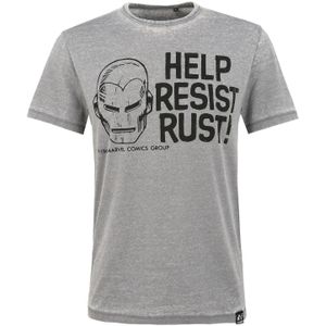 Recovered Shirt 'Marvel Help Resist Rust'  grijs