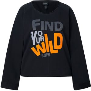 Ulla Popken Sweatshirt  grijs / oranje / zwart