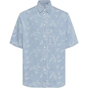 Matinique Overhemd 'Franjo 73'  blauw denim / wit