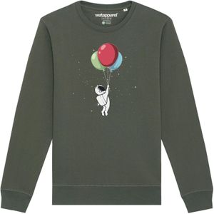 Watapparel Sweatshirt ' Little Balloon Astronaut '  kaki / gemengde kleuren