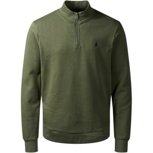 MCS Trui 'Clement'  navy / olijfgroen