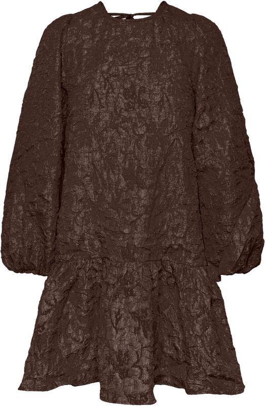 PIECES - PCGretchen - Jurk - Bruin - Kort/mini - Losse Pasvorm