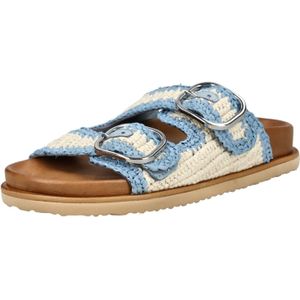 Muiltjes - Color-Blocking - Textiel - Flexibele Zool - Platte Hak