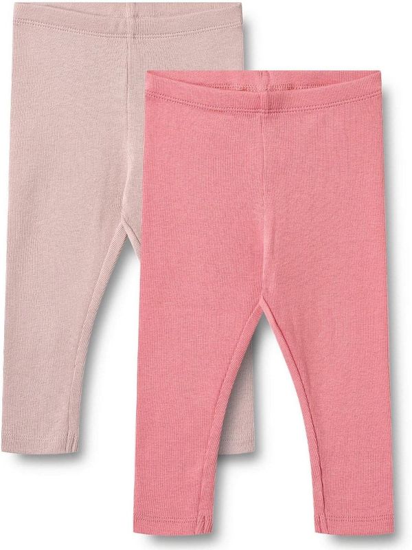 Wheat Leggings - Rib - 2-pack - Maddy - Soft Lilac - Wheat - 56 - Leggings