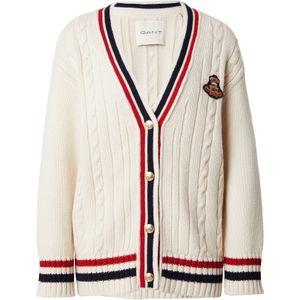 GANT Oversized vest 'VARSITY'  crème / rood / zwart