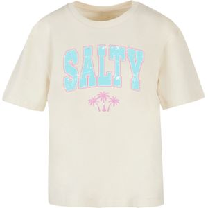 F4NT4STIC Shirt 'Beach Summer Vacation Salty'  sand / aqua / pink