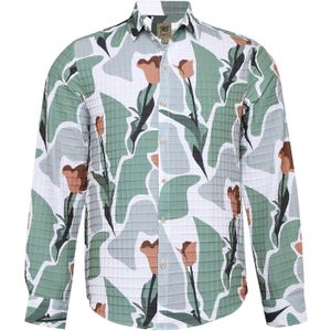 Campus Sutra Overhemd 'Lilliana'  lichtgrijs / lichtgroen / offwhite