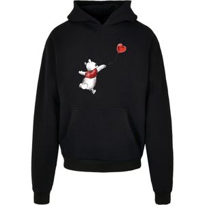 F4NT4STIC Sweatshirt 'Disney Winnie The Pooh Winnie & Balloon'  grijs / donkerrood / zwart / wit