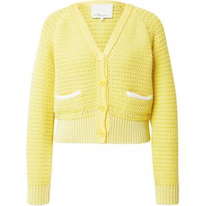3.1 Phillip Lim Gebreid vest  geel / wit