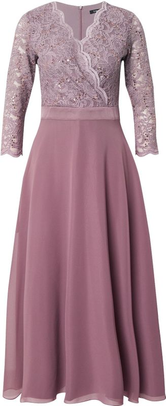 SWING - Avondjurk - Effen - 3/4 Lengte - V-hals - Gevoerde Zoom/Rand