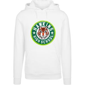 F4NT4STIC Sweatshirt 'Stranger Things Hawkins Tiger Circle Netflix TV Series'  lichtgroen / donkergroen / rood / wit