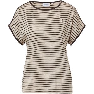 comma - T-Shirt - Gestreept - Jersey