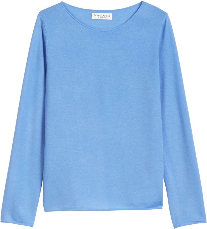 Marc O'Polo - Trui - Royal Blue - Effen - Slanke Pasvorm