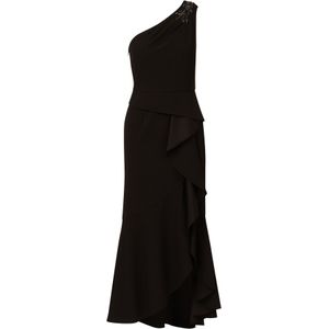 Adrianna Papell Avondjurk 'Beaded Knit Crepe Gown'  zwart