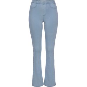 Lichtblauw - Jeggings - Katoen/Polyester/Viscose/Elastaan - Uitlopende Pijpen