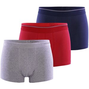 Blackspade Boxershorts ' Tender Cotton '  donkerblauw / grijs gemêleerd / rood