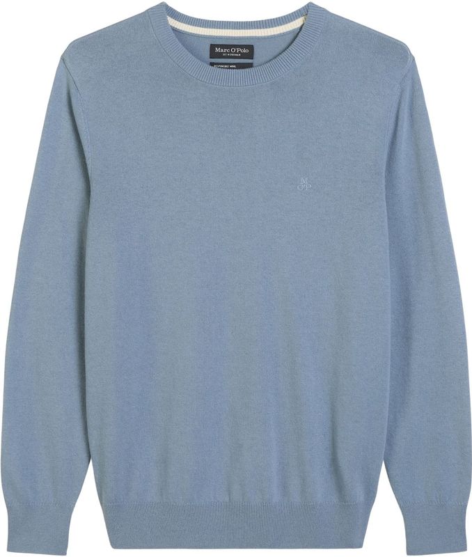 Marc O'Polo - Gebreide Pullover - Regular Fit - Effen - Mix van Katoen en Scheerwol