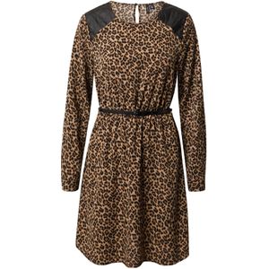 VERO MODA Jurk 'SERENA'  bruin / lichtbruin / zwart