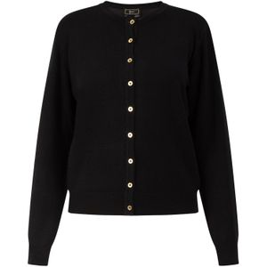 faina Gebreid vest  zwart