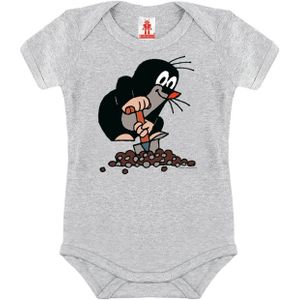 LOGOSHIRT Rompertje/body 'Der kleine Maulwurf'  grijs