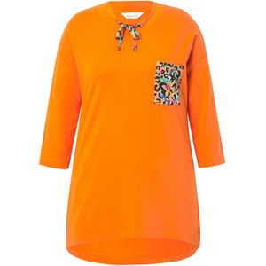 MIAMODA Sweatshirt  donkerbeige / turquoise / donkeroranje / zwart