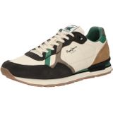 Pepe Jeans - Brit Cover - Schoenen - Retro Hardloopsneaker - Zwart - Suède