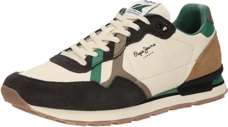 Pepe Jeans - Brit Cover - Schoenen - Retro Hardloopsneaker - Zwart - Suède