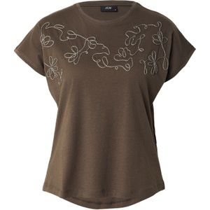 JDY Shirt 'JDYANYA'  olijfgroen / offwhite