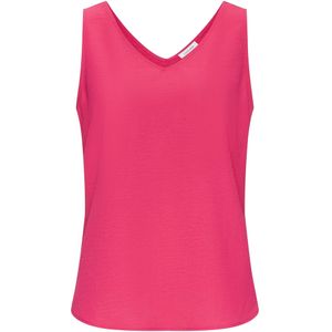 VIVANCE - Blouse - Donkerroze - Mouwloos - Losse Pasvorm