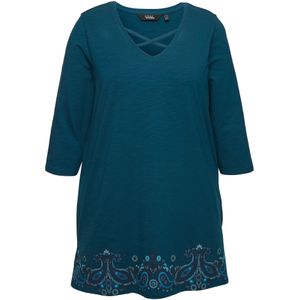 Ulla Popken Shirt  lichtblauw / donkerblauw / petrol / zwart