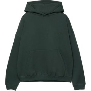 Pull&Bear Sweatshirt 'STWD'  donkergroen / wit