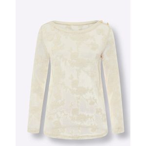Longsleeve - Champagne - Katoen/Polyester - Lange Mouwen - Boothals
