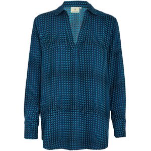 Peppercorn Blouse 'Palmer'  blauw / royal blue/koningsblauw / zwart