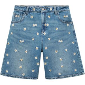 MANGO Jeans 'MASSY'  blauw denim / donkergeel / wit