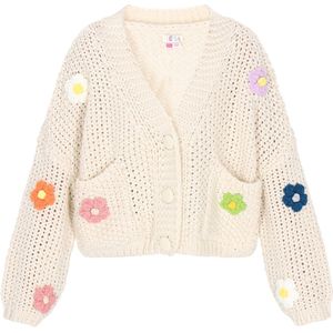 IZIA Gebreid vest  appel / lavendel / oudroze / offwhite