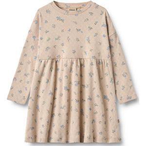 WHEAT Jurk 'Emmy'  taupe / hemelsblauw / kaki / offwhite