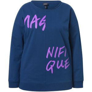 Ulla Popken Sweatshirt  donkerblauw / lavendel