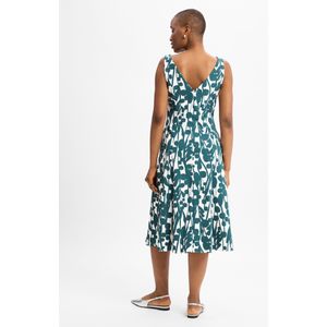 Vera Mont - 0291/4137 - Damesjurk - Crème/Donkergroen - Cocktailjurk