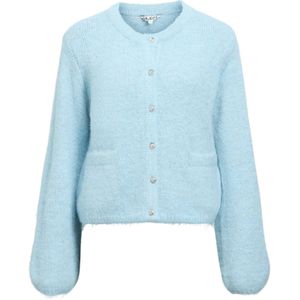 OBJECT Gebreid vest 'OBJSaggia'  lichtblauw